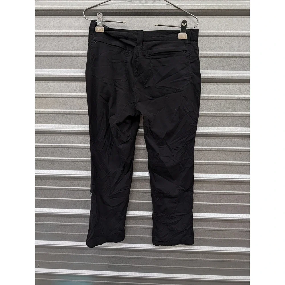 Eddie‎ Bauer Women's Travex Sightscape Convertible Roll-Up Pants Black- 4